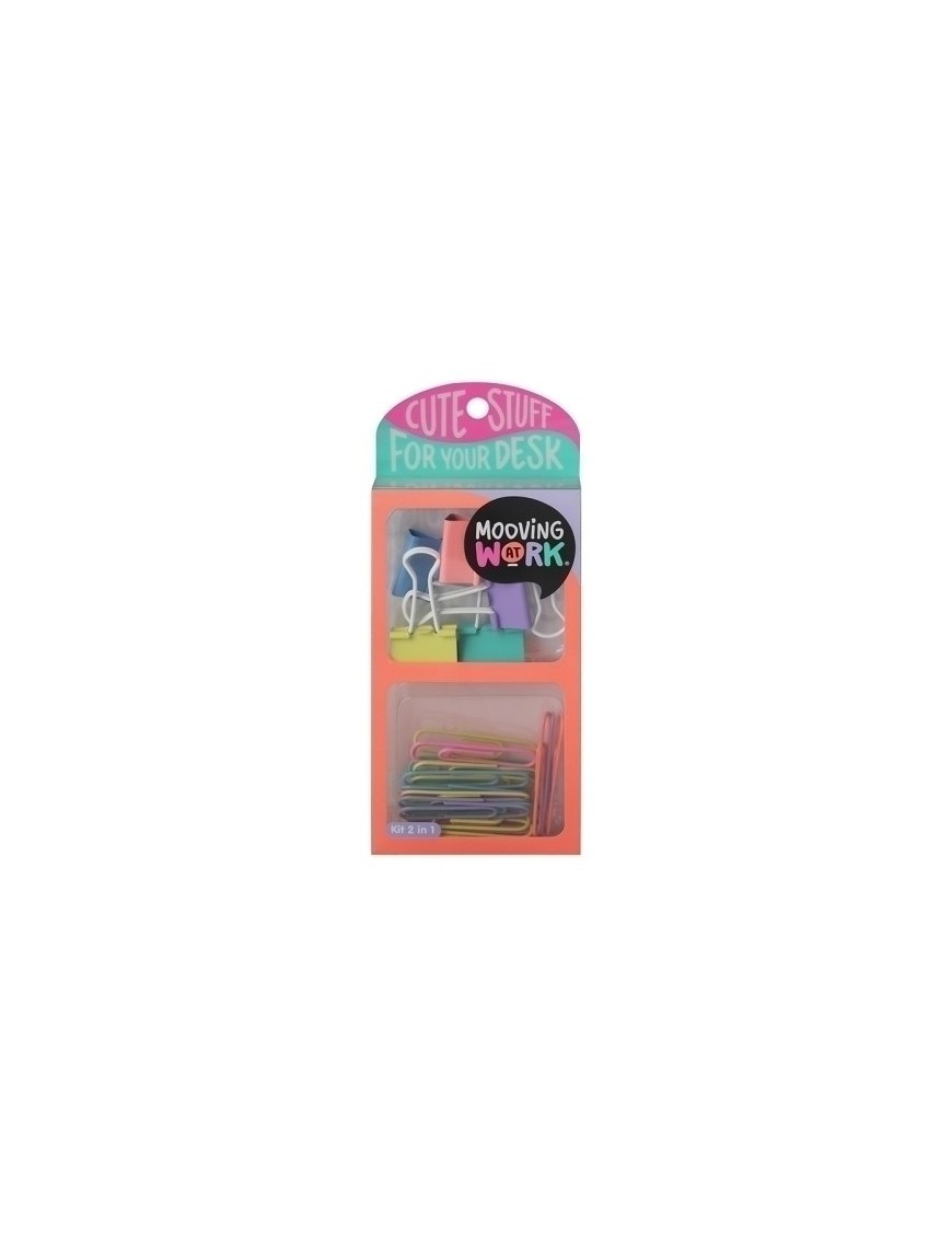 Set Papeleria Mooving Kit 2 En 1 Orange