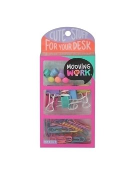 Set Papeleria Mooving Kit 3 En 1 Pink