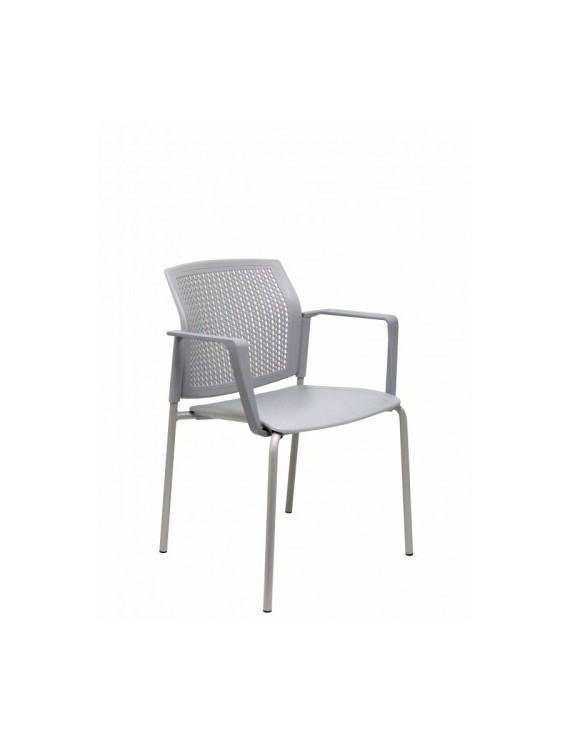 Silla Piqueras Sege Conf.Pvc Gris P/4