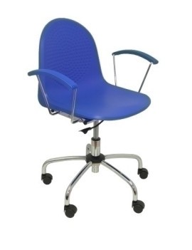 Silla Piqueras Ves Giratoria Pvc Azul