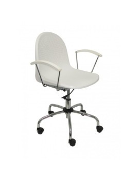 Silla Piqueras Ves Giratoria Pvc Blanco