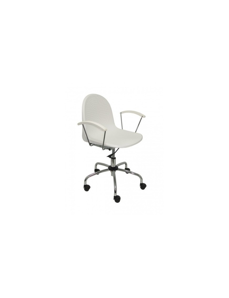 Silla Piqueras Ves Giratoria Pvc Blanco