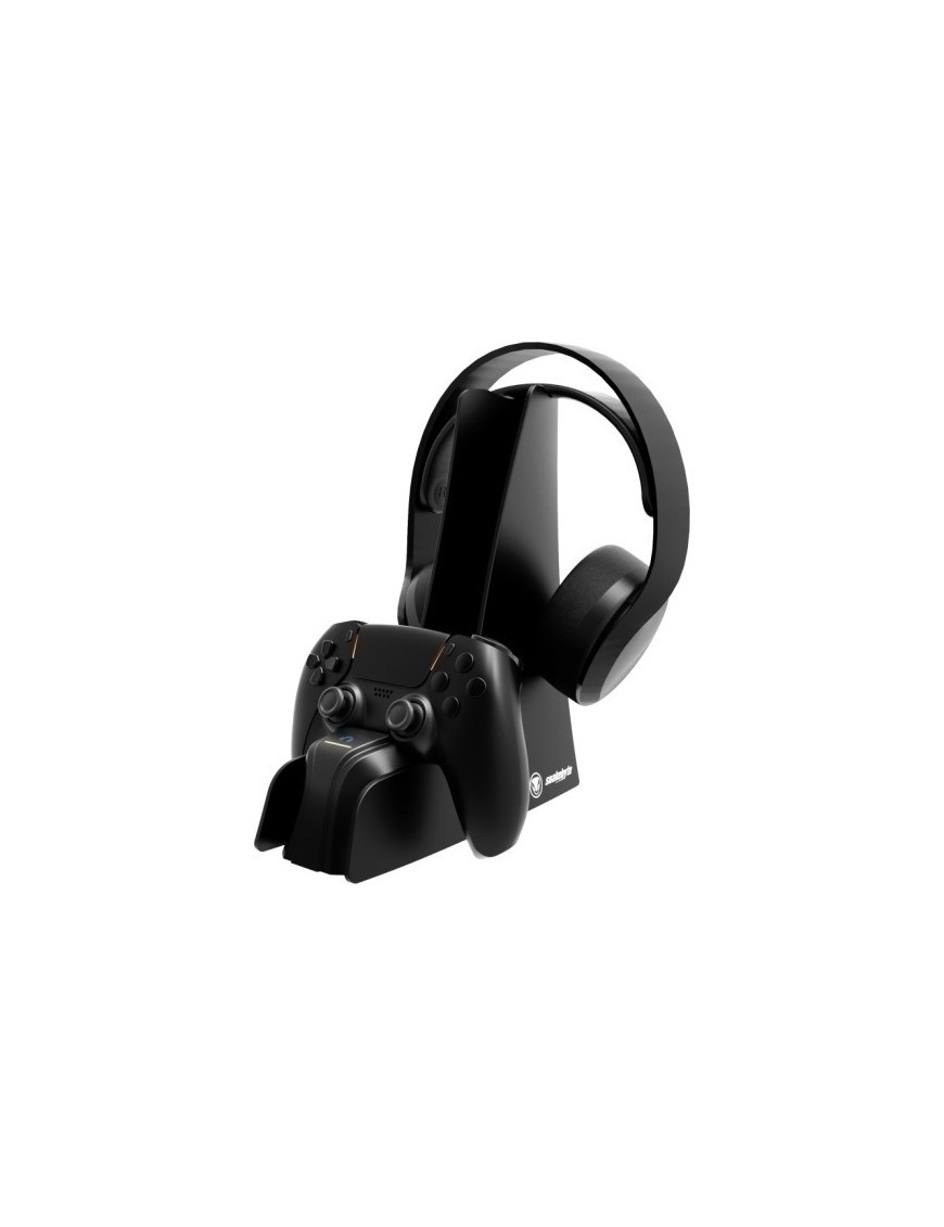 Soporte Snakebyte Y Auriculares Negro