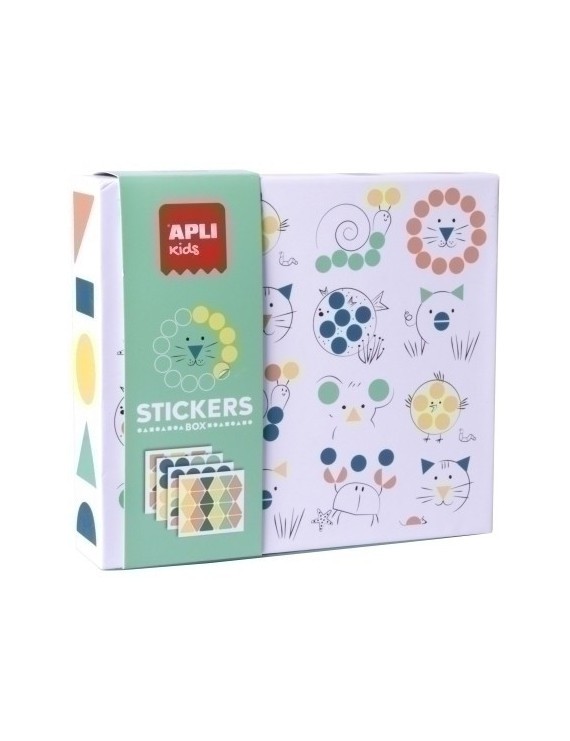 Stickers Game Caja Carton Animales