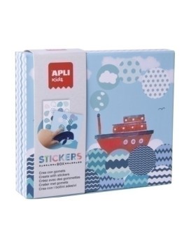 Stickers Game Caja Carton Barco