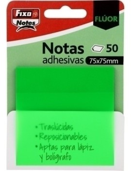 Taco Notas Fixo 50H 75X75 Trans. Verde