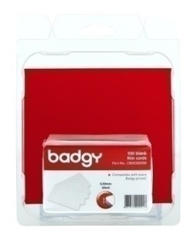 Tarjeta Badgy Pvc Blanca 0,50 100 Ud