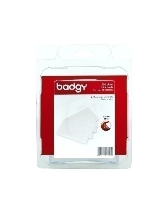 Tarjeta Badgy Pvc Blanca 0,76 100 Ud