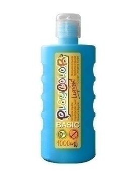 Tempera Playcolor Liq. 1000 Ml Azul Clar