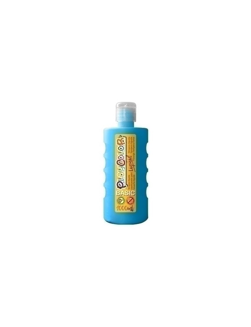 Tempera Playcolor Liq. 1000 Ml Azul Clar