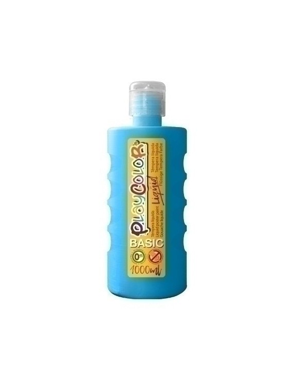 Tempera Playcolor Liq. 1000 Ml Azul Clar