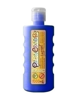 Tempera Playcolor Liq. 1000 Ml Azul Oscu