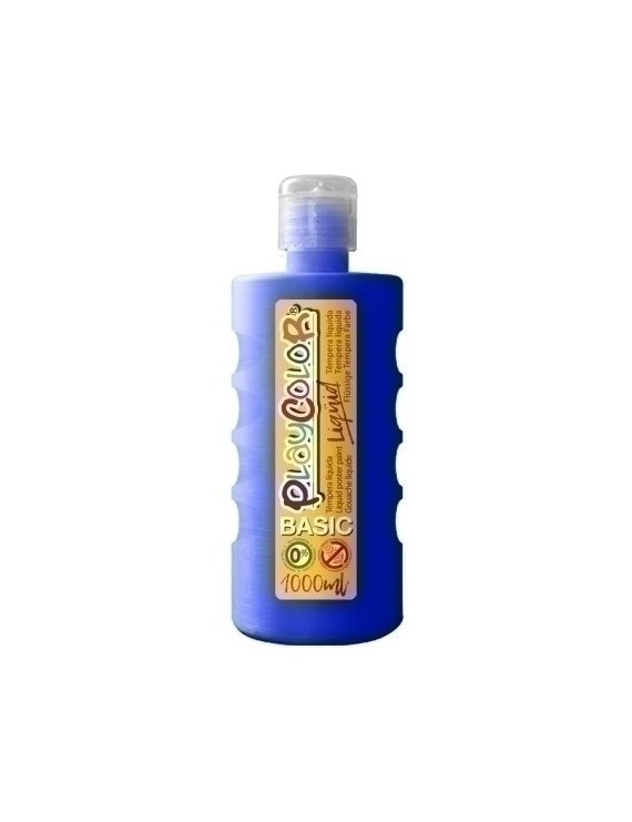 Tempera Playcolor Liq. 1000 Ml Azul Oscu