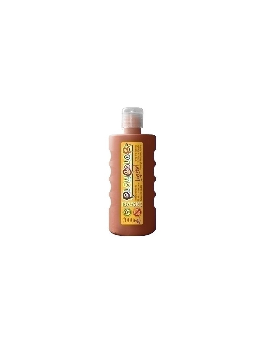 Tempera Playcolor Liq. 1000 Ml Marron