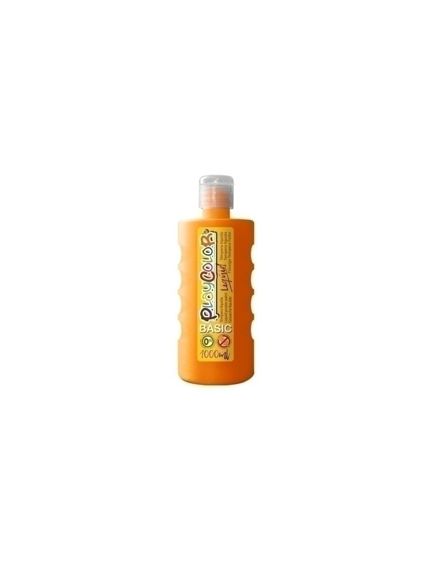 Tempera Playcolor Liq. 1000 Ml Naranja