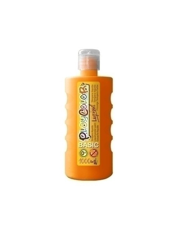 Tempera Playcolor Liq. 1000 Ml Naranja