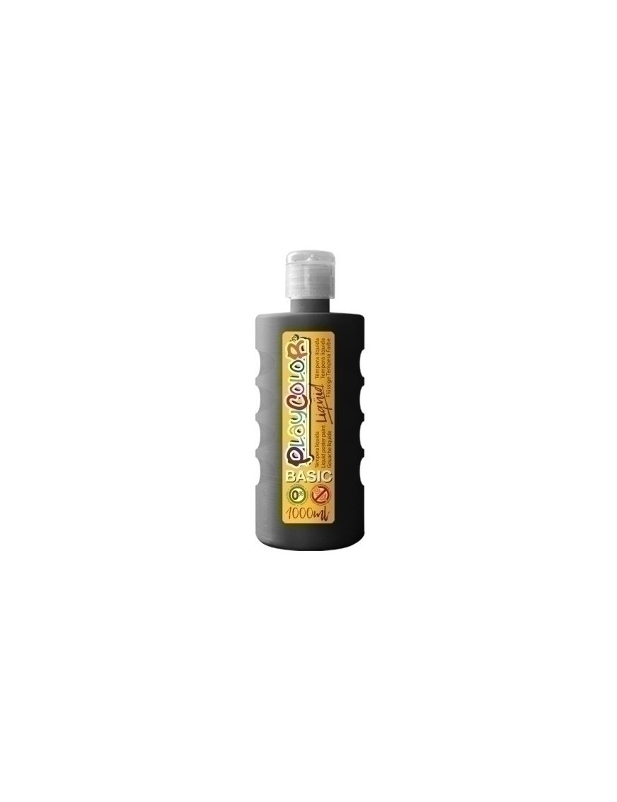 Tempera Playcolor Liq. 1000 Ml Negro