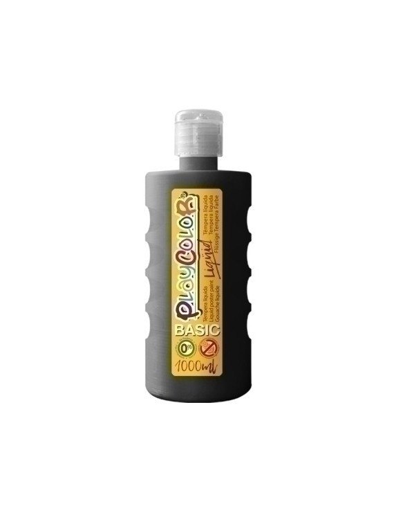 Tempera Playcolor Liq. 1000 Ml Negro