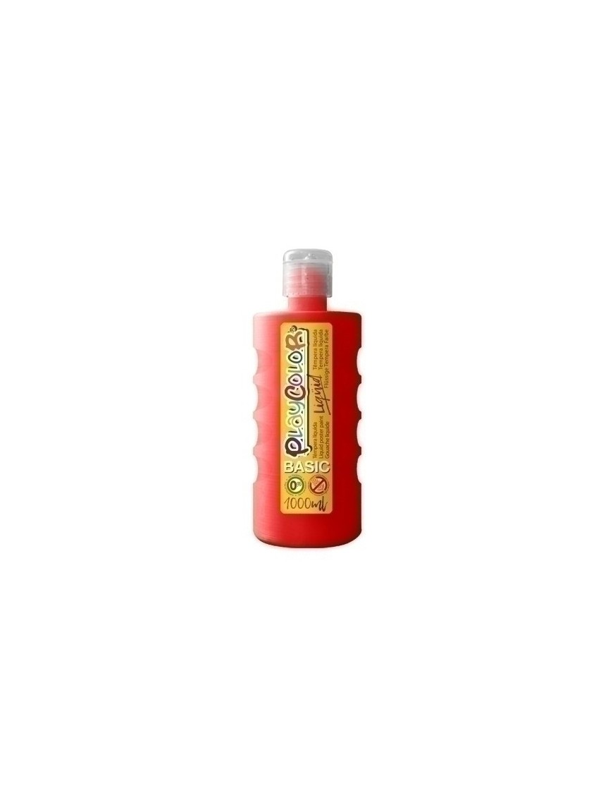 Tempera Playcolor Liq. 1000 Ml Rojo