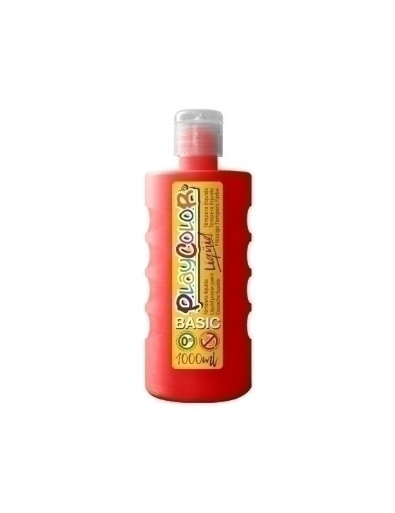 Tempera Playcolor Liq. 1000 Ml Rojo