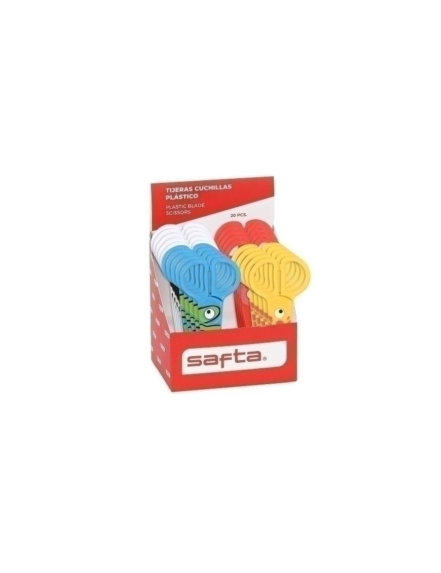 Tijeras Esc. Safta Plastico Surt.Exp.20