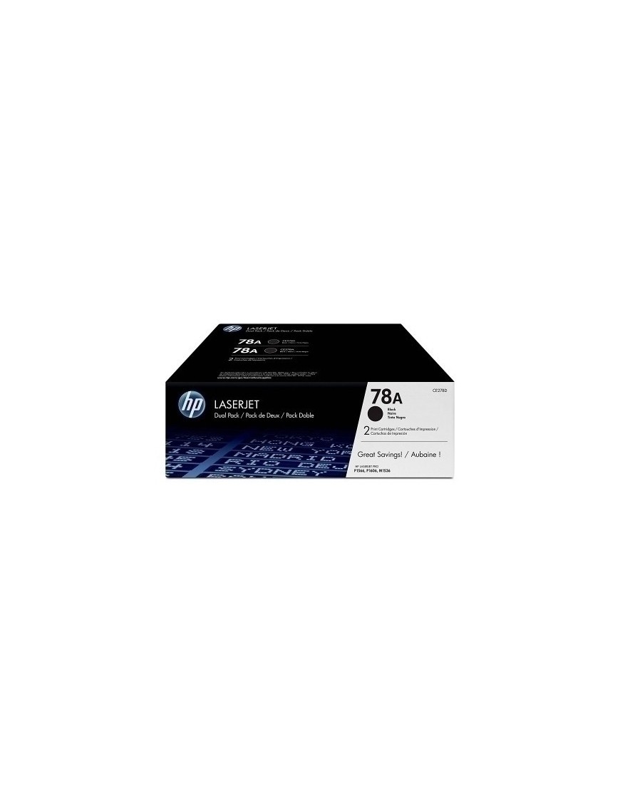 Toner Hp Ce278Ad Nº78A Negro Pack 2 Ud.