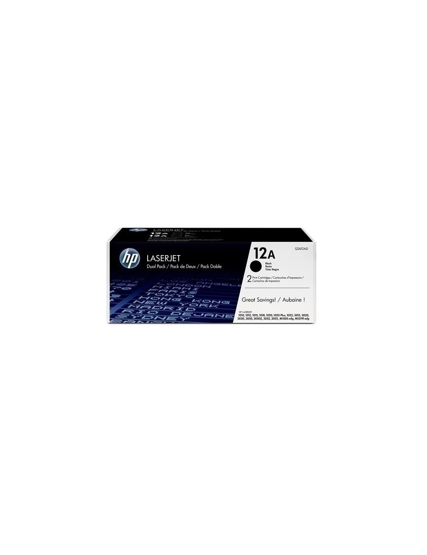 Toner Hp Q2612Ad Nº12A Negro Pack 2 Ud.