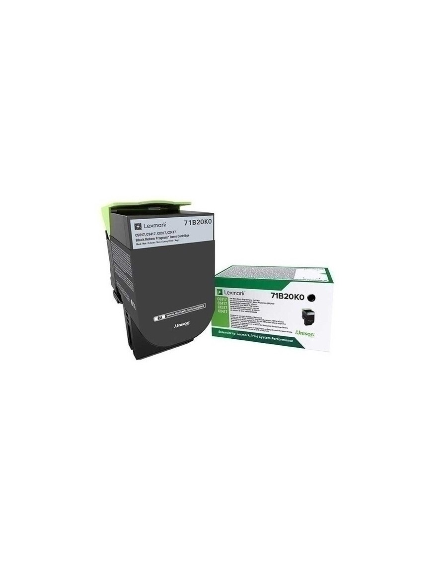 Toner Lexmark 71B20K0 Cx317/Cx417 Negro