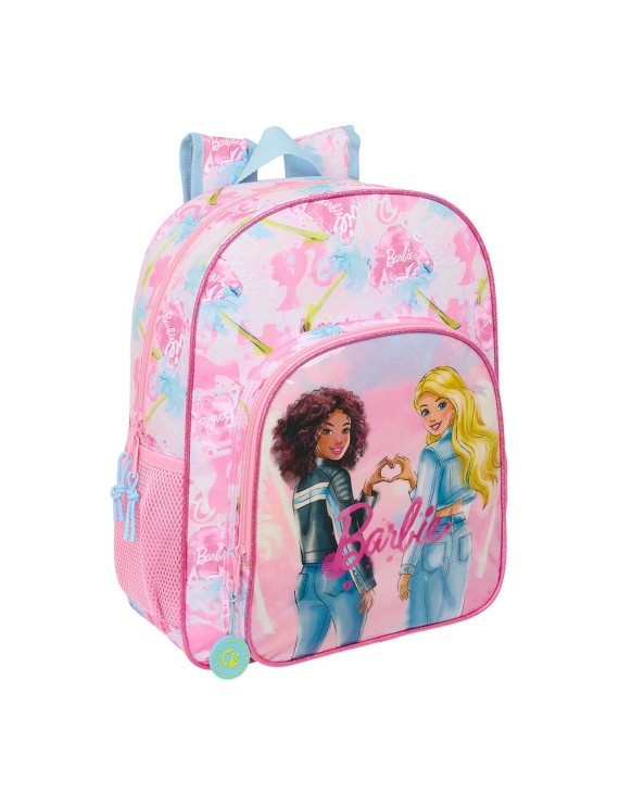 MOCHILA JUNIOR ADAPTABLE CARRO BARBIE "PAINTERLY"