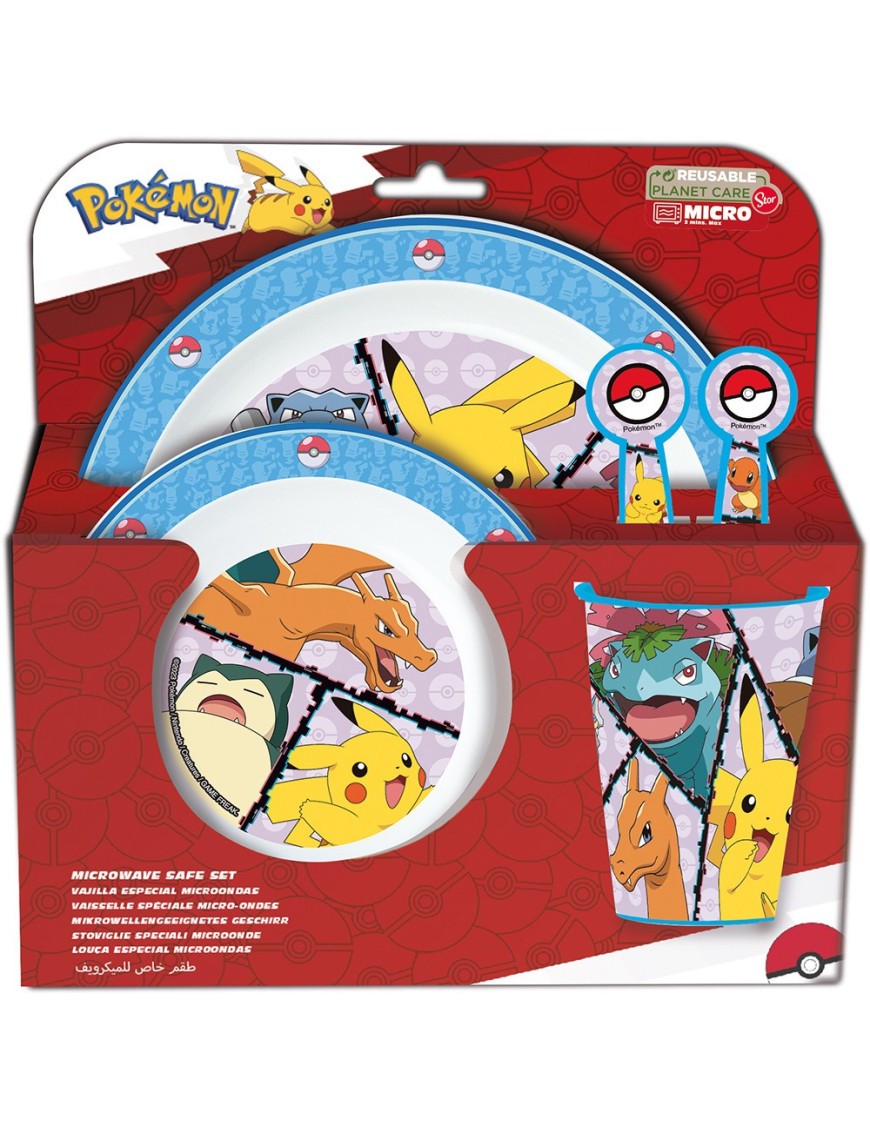 SET MICRO KIDS 5 PIEZAS EN ESTUCHE POKÉMON