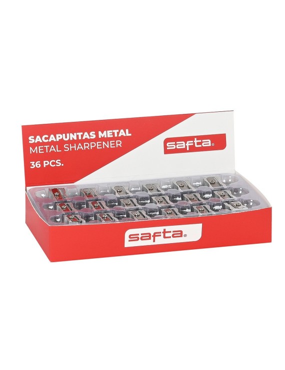 EXPOSITOR 36 PCS. SACAPUNTAS METAL SAFTA