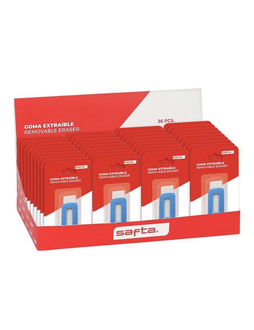 EXPOSITOR 36 PCS. GOMA EXTRAIBLE SAFTA