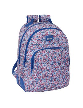 MOCHILA GRANDE "FLORES COIMBRA AZUL"