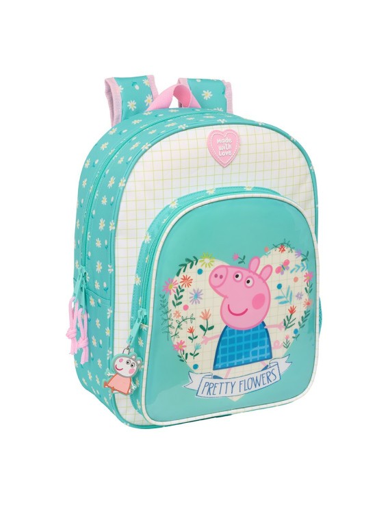 MOCHILA INFANTIL ADAPTABLE CARRO PEPPA PIG "PRETTY FLOWERS"