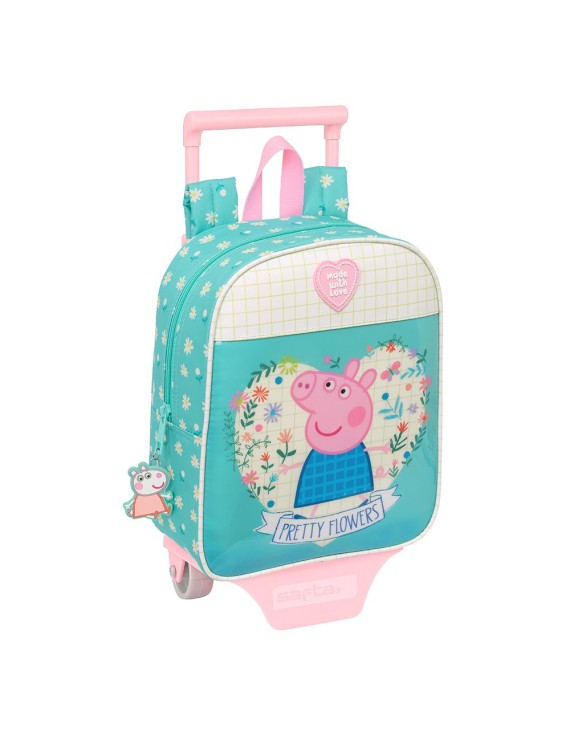 MOCHILA 232+CARRO 805 PEPPA PIG "PRETTY FLOWERS"