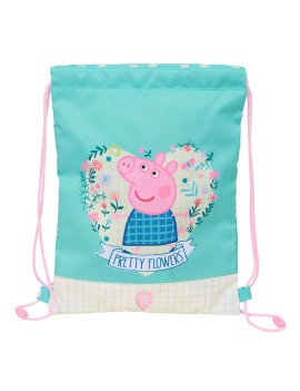 SACO PLANO JUNIOR PEPPA PIG "PRETTY FLOWERS"