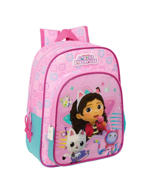 MOCHILA JUNIOR ADAPTABLE CARRO GABBY'S DOLLHOUSE "PARTY"