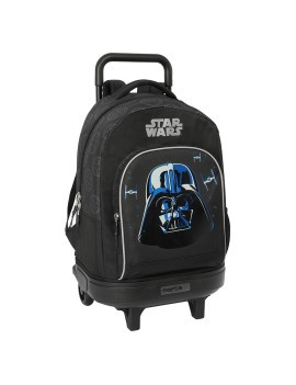 MOCHILA GRANDE C/RUEDAS COMPACT EXT.SIMPLE STAR WARS "REBELLION"