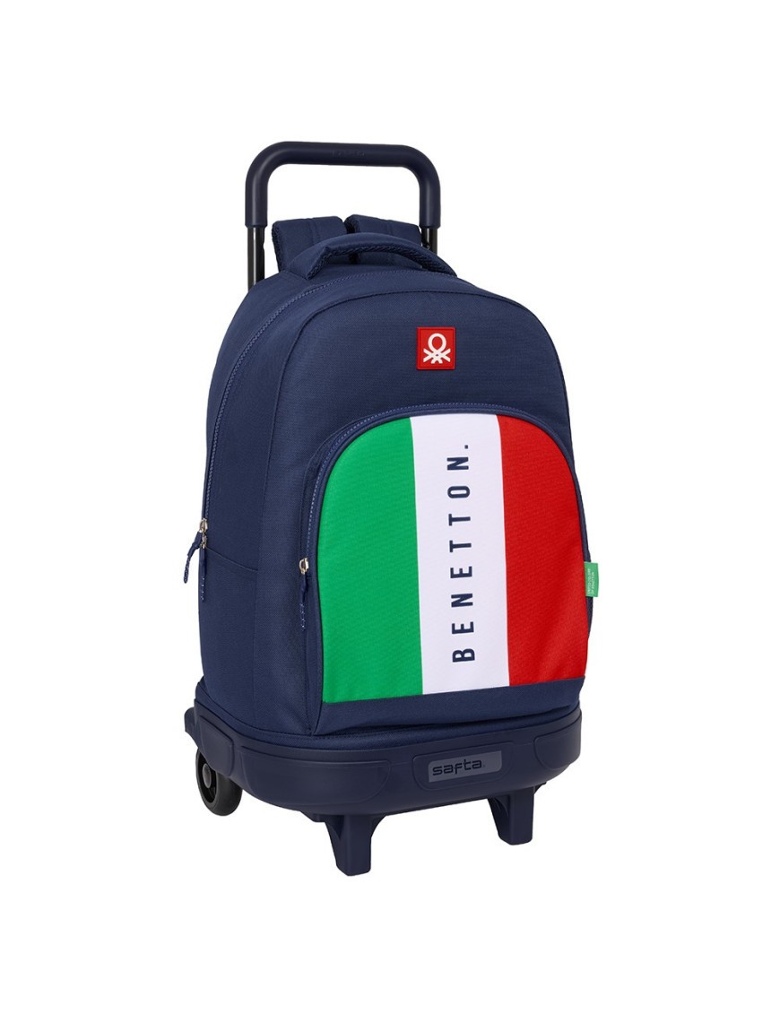 MOCHILA GRANDE C/RUEDAS COMPACT EXTRAIBLE BENETTON "FLAG"