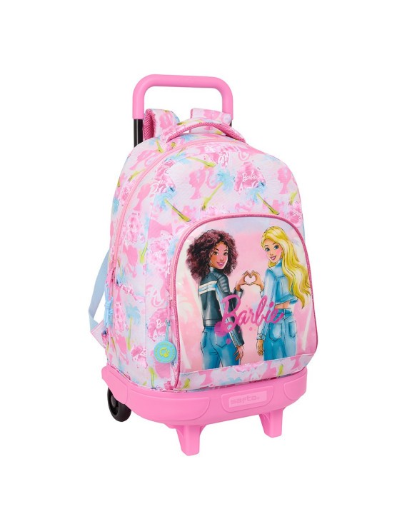 MOCHILA GRANDE C/RUEDAS COMPACT EXTRAIBLE BARBIE "PAINTERLY"