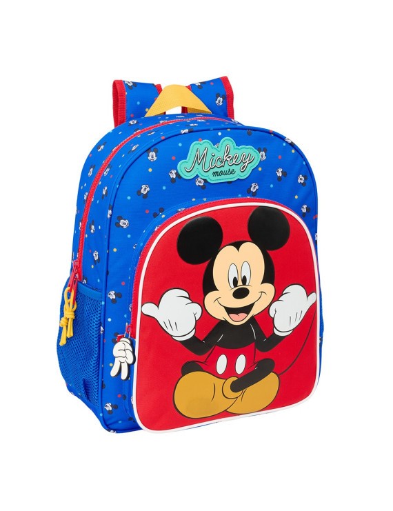 MOCHILA JUNIOR ADAPTABLE CARRO MICKEY MOUSE "GOOD DAY"