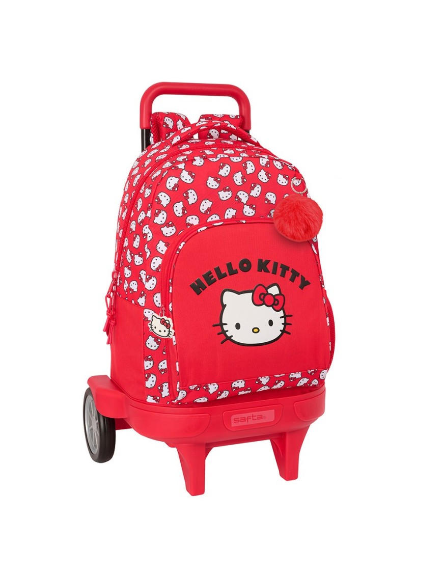 MOCHILA GRANDE C/RUEDAS COMPACT EVOL. EXT. HELLO KITTY "ICONIC"