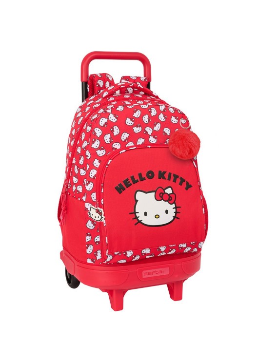 MOCHILA GRANDE C/RUEDAS COMPACT EXTRAIBLE HELLO KITTY "ICONIC"