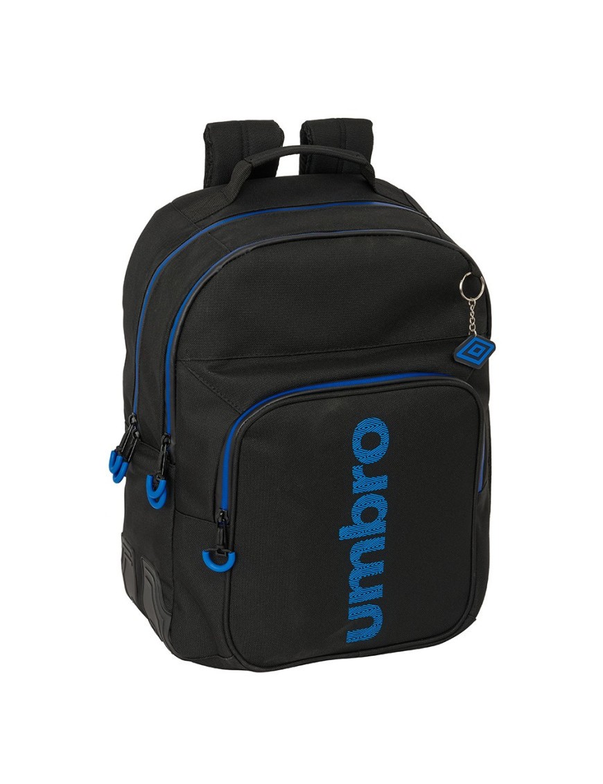 MOCHILA DOBLE ADAPTABLE CARRO UMBRO "JET BLACK"