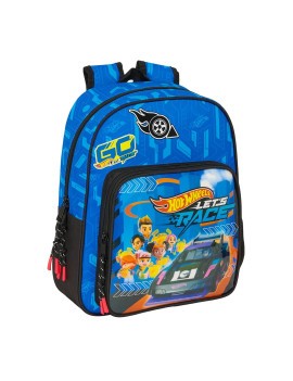 MOCHILA INFANTIL ADAPTABLE CARRO HOT WHEELS "LET'S RACE"