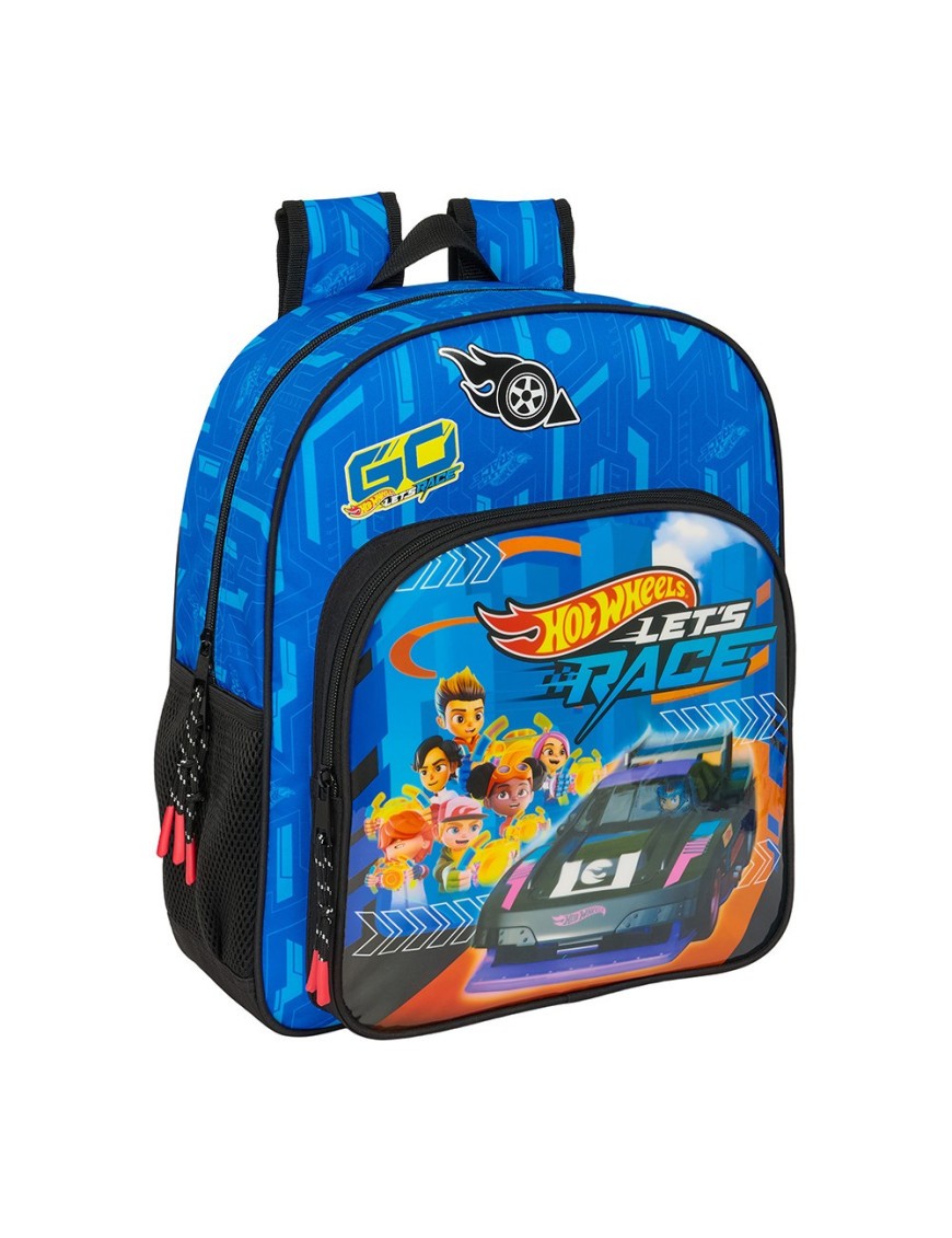 MOCHILA JUNIOR ADAPTABLE CARRO HOT WHEELS "LET'S RACE"