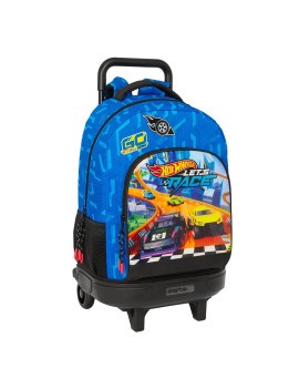 MOCHILA GRANDE C/RUEDAS COMPACT EXTRAIBLE HOT WHEELS "LET'S RACE"