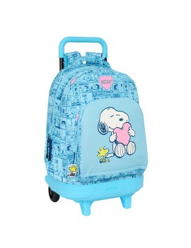 MOCHILA GRANDE C/RUEDAS COMPACT EXTRAIBLE SNOOPY "LOVE"