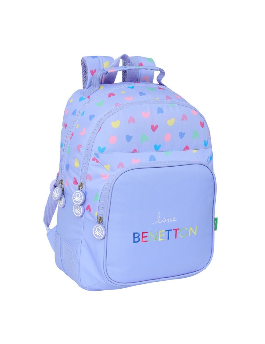 MOCHILA DOBLE ADAPTABLE CARRO BENETTON "LILA"