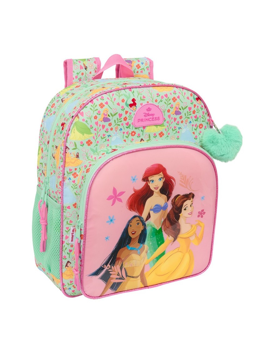 MOCHILA JUNIOR ADAPTABLE CARRO PRINCESAS DISNEY "BLOOM"